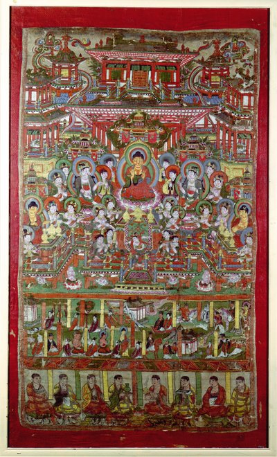 Paradise of Amitabha, from Dunhuang, Gansu Province by Chinese School